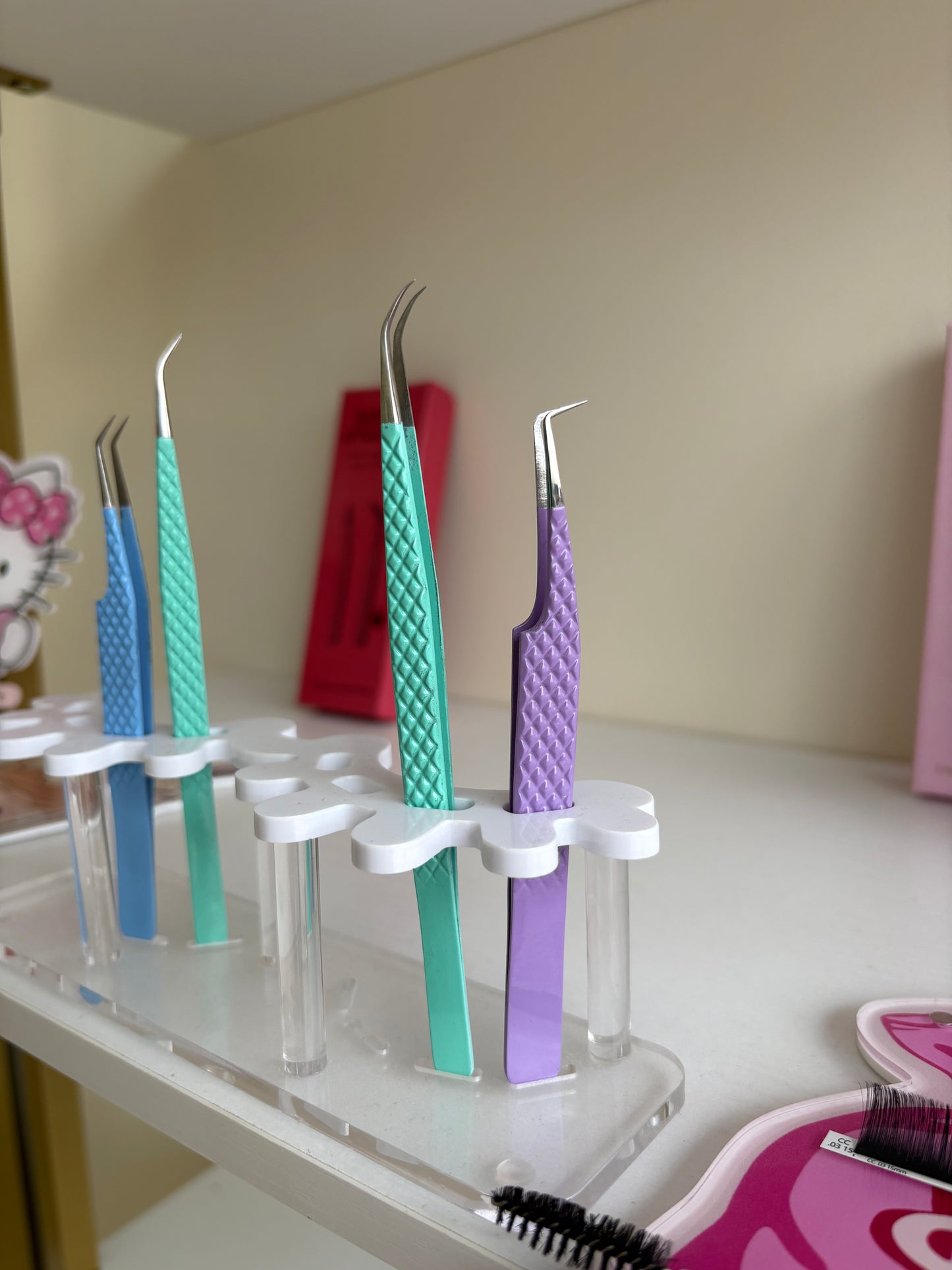 $12 TWEEZERS, Purple 90 degree volume