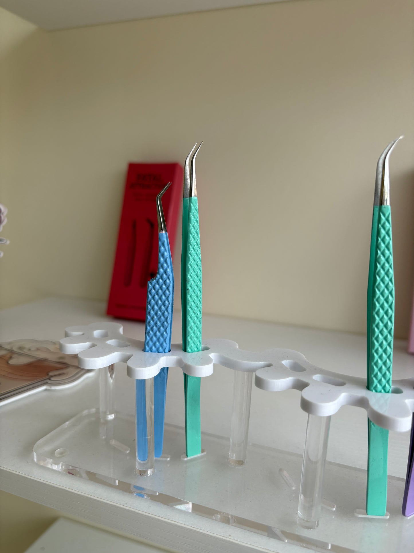 $12 TWEEZERS Blue, 45 degree tip